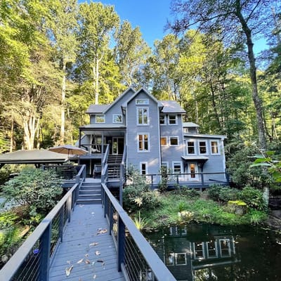 Mountain retreat w/ pond & fire pit