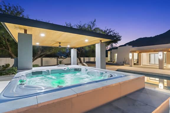 Luxury estate w/ heated pool & Camelback views