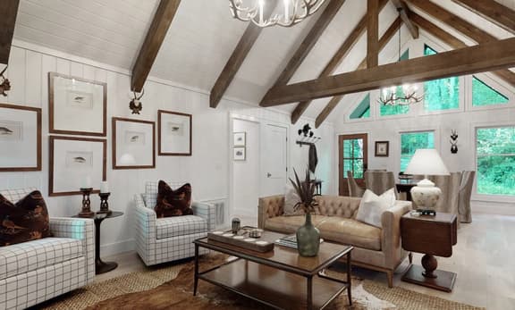 Luxury cabin w/chef kitchen & 2 living rooms